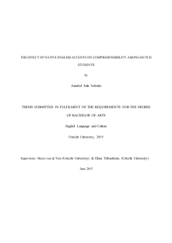 Annabel Julia Schmitz THESIS SUBMITTED IN FULFILMENT OF