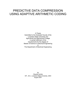 predictive data compression using adaptive arithmetic coding