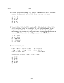 CHEM 101 2nd M​ajor (Term 143)