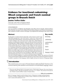Mixed compounds and French nominal groups in