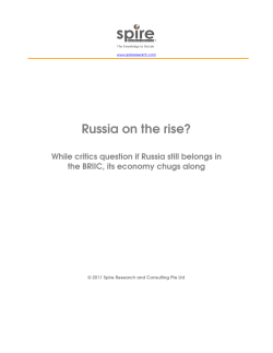 Russia on the rise? - Spire Research and Consulting