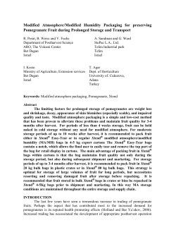 Modified Atmosphere/Modified Humidity Packaging for