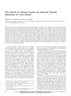 The Effects of Abiotic Factors on Induced Volatile