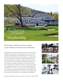 Membership - Country Club of Pittsfield