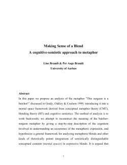 Making Sense of a Blend A cognitive