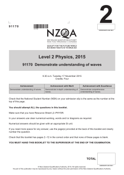 Level 2 Physics (91170) 2015
