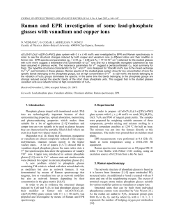 Raman and EPR investigation of some lead