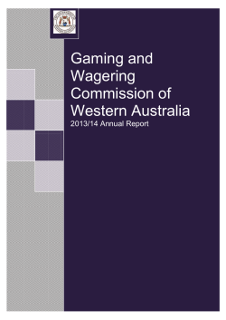 Gaming and Wagering Commission of Western Australia Annual