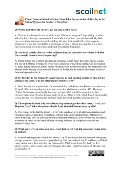 Interview with John Boyne