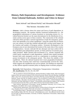 History, Path Dependence and Development