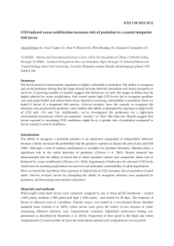 CO2-induced ocean acidification increases risk of predation in a