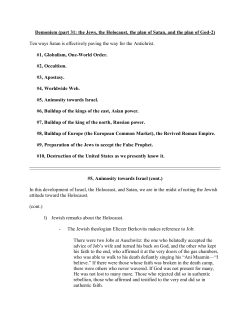 Demonism (part 31: the Jews, the Holocaust, the plan of Satan, and