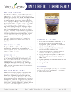 gary`s true grit&trade; einkorn granola