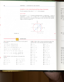 EXAMPLE 10 • A Circle That Has All Three Types of Symmetry Test
