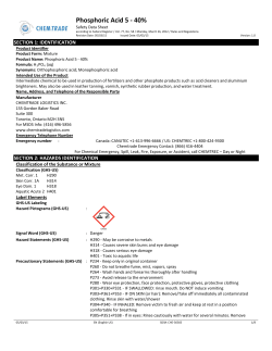 Phosphoric Acid 5 - 40%