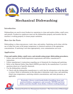 Mechanical Dishwashing - Gulfport School District