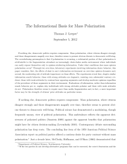 The Informational Basis for Mass Polarization