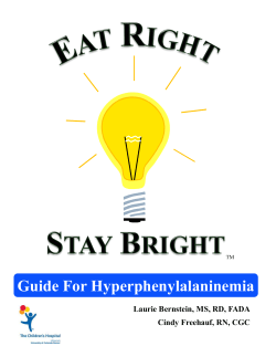 Guide For Hyperphenylalaninemia