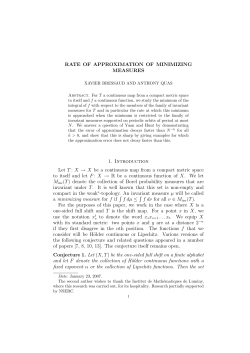 RATE OF APPROXIMATION OF MINIMIZING MEASURES 1