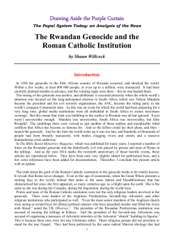 The Rwandan Genocide and the Roman Catholic Institution, PDF