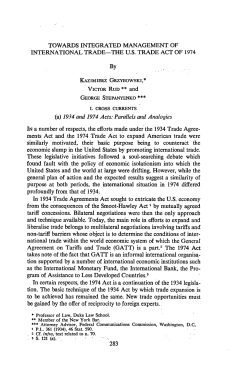 the US Trade Act of 1974 - Duke Law Scholarship Repository