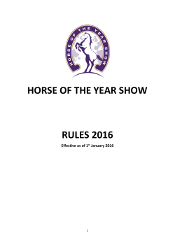 HOYS Rules 2016 - The British Show Horse Association