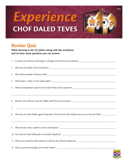 Experience CHOF DALED TEVES