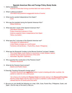 Spanish American War and Foreign Policy Study Guide