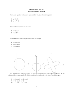 MATH109 HW 5: 10.3 - 10.4 DUE 3/14