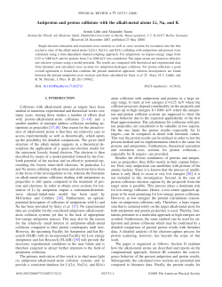 Antiproton and proton collisions with the alkali