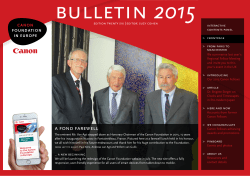 Bulletin 2015 - Canon Foundation