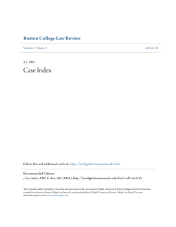 Case Index - Digital Commons @ Boston College Law School