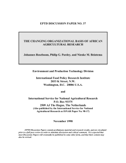 The Challenging Organizational Basis of African