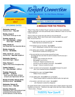 HAPPY New Year!!! - South Lake Schools