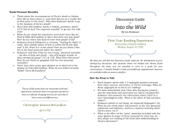 for Into the Wild - University of South Carolina