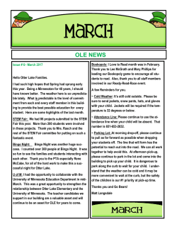 OLE NEWS - White Bear Lake Area Schools