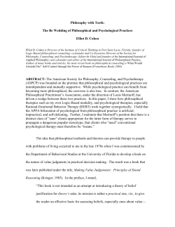 Philosophy with Teeth - National Philosophical Counseling
