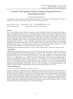 Carbonyl Chalcogenides Clusters Existing as Disguised Forms of