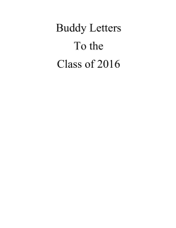 Buddy Letters To the Class of 2016