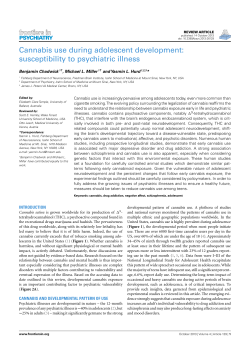 Cannabis use during adolescent development