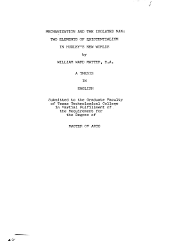 MECHANIZATION AND THE ISOLATED MAN