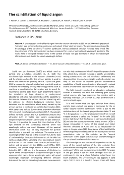 The scintillation of liquid argon