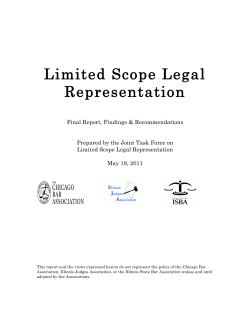 Limited Scope Legal Representation: Final Report, Findings