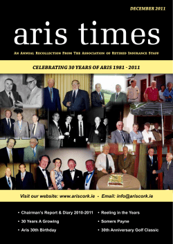 CELEBRATING 30 yEARS OF ARIS 1981 - 2011
