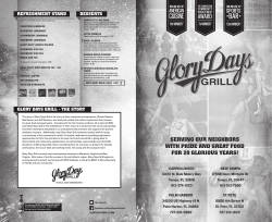 cuisine *bar - Glory Days Grill