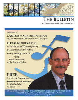 June 2006 Vol - Temple Emanuel of the Pascack Valley