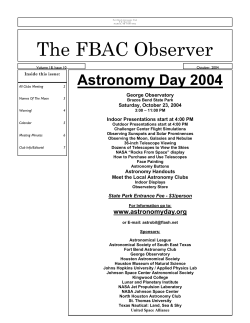 October, 2004 Observer - Fort Bend Astronomy Club
