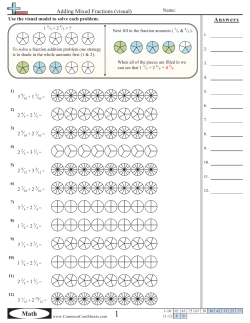 Adding Mixed Fractions (visual)