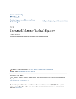 Numerical Solution of Laplace`s Equation - SUrface