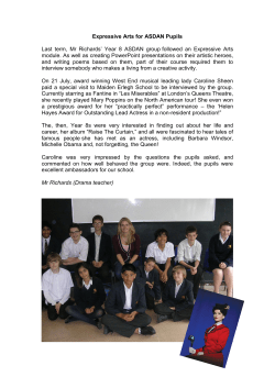 Expressive Arts for ASDAN Pupils Last term, Mr Richards‟ Year 8